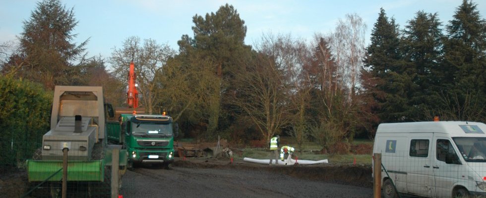Vue entrée du site après compactage.